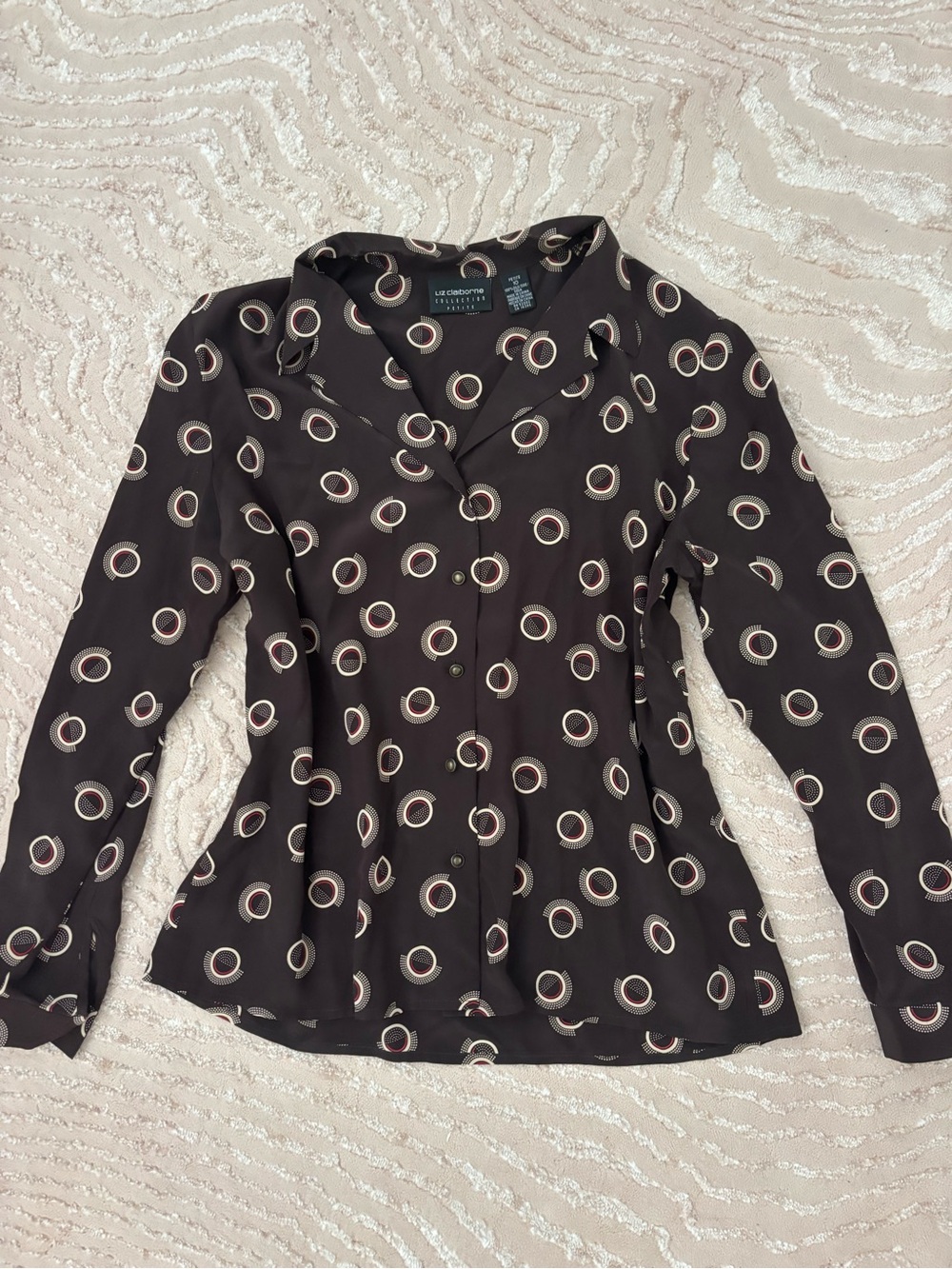 Liz Claiborne silk patterned blouse